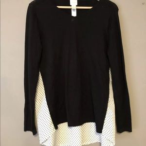 Chico's Black and White Polka Dot Blouse